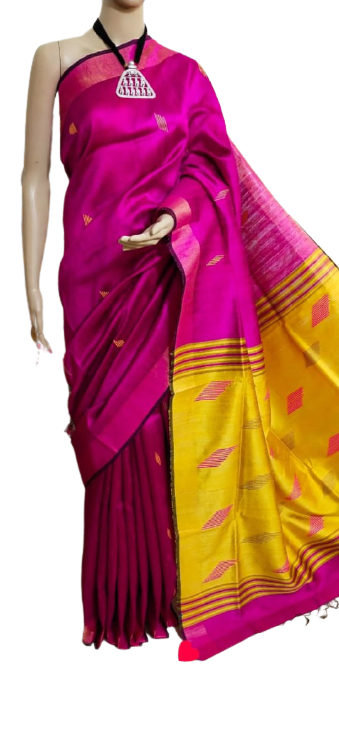 Tussar dupion silk saree SILKZONE