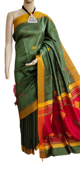 Tussar dupion silk saree SILKZONE