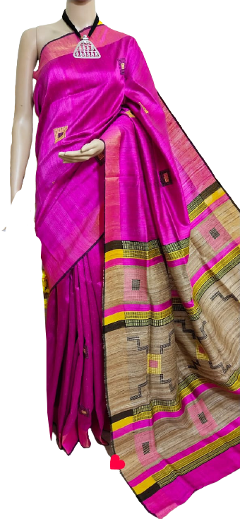 Tussar dupion silk saree SILKZONE