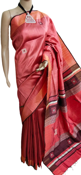 Tussar dupion silk saree SILKZONE