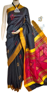 Tussar dupion silk saree SILKZONE
