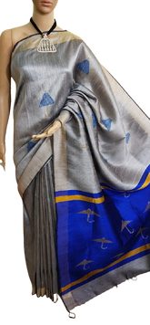 Tussar dupion silk saree SILKZONE