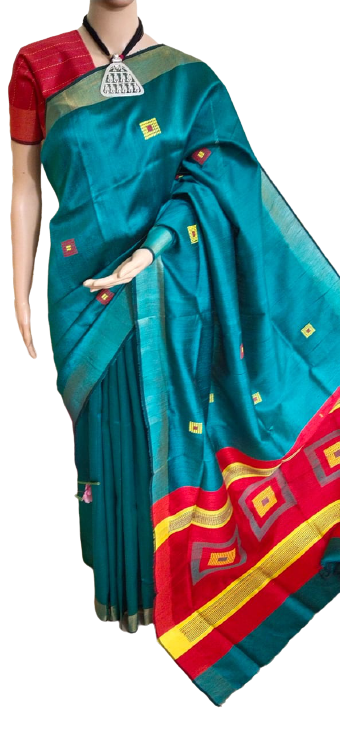 Tussar dupion silk saree SILKZONE