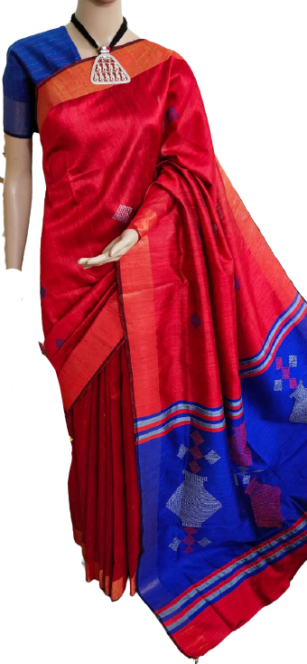 Tussar dupion silk saree SILKZONE