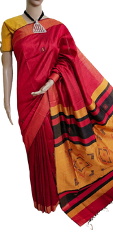 Tussar dupion silk saree SILKZONE