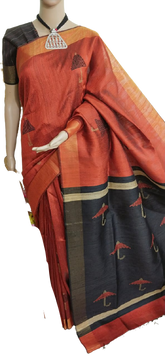 Tussar dupion silk saree SILKZONE
