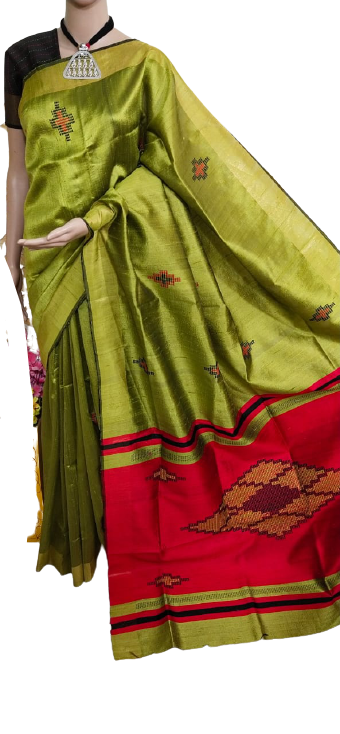 Tussar dupion silk saree SILKZONE