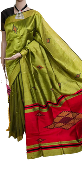 Tussar dupion silk saree SILKZONE