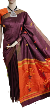 Tussar dupion silk saree SILKZONE