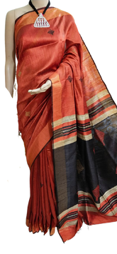 Tussar dupion silk saree SILKZONE