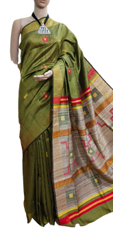 Tussar dupion silk saree SILK ZONE
