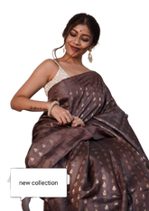 Tussar ghicha embroidery saree SILK ZONE