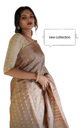 Tussar ghicha embroidery silk saree SILK ZONE