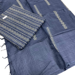 Linen embroidery suit SILK ZONE