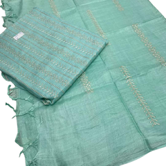 Linen embroidery suit SILK ZONE