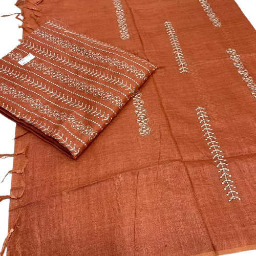 Linen embroidery suit SILK ZONE