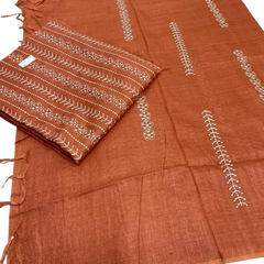 Linen embroidery suit SILK ZONE