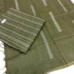 Linen embroidery suit SILK ZONE