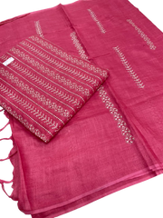 Linen embroidery suit SILK ZONE