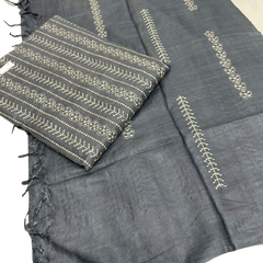 Linen embroidery suit SILK ZONE