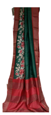 TUSSAR SILK PRINT SAREE