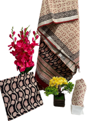Cotton linen bagru print suit SILKZONE