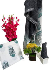 Cotton linen bagru printed suit SILKZONE