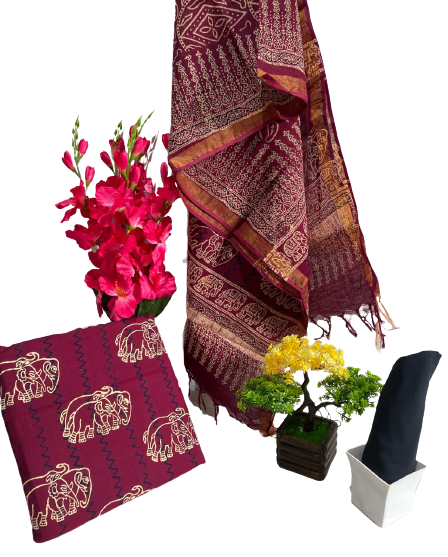 Cotton linen bagru silk SILKZONE