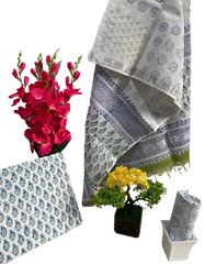 Cotton linen bagru print suit SILK ZONE