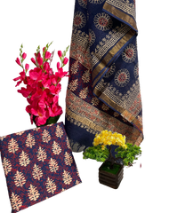 Cotton linen bagru print suit SILK ZONE