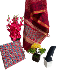 Cotton linen bagru print suit SILK ZONE