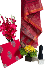 Cotton linen bagru print suit SILK ZONE