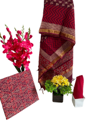 Cotton linen bagru print suit SILK ZONE