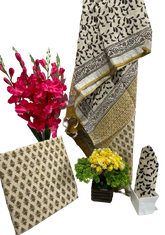 Cotton linen bagru print suit SILK ZONE