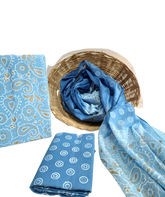 Cotton linen jagru print suit SILK ZONE