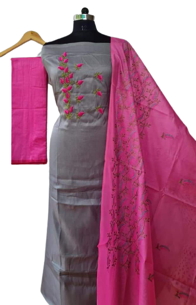 Katan staple embroidery suit SILK ZONE