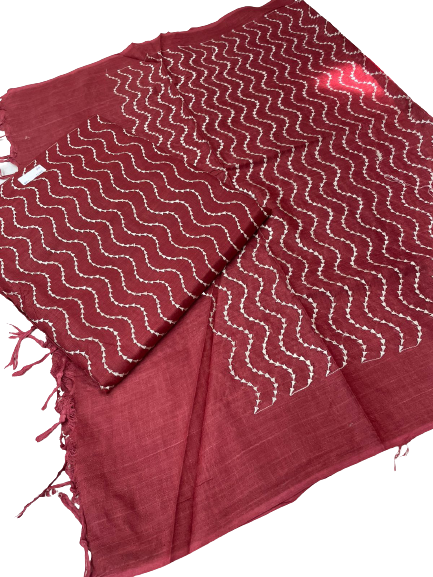 Linen embroidery suit SILK ZONE