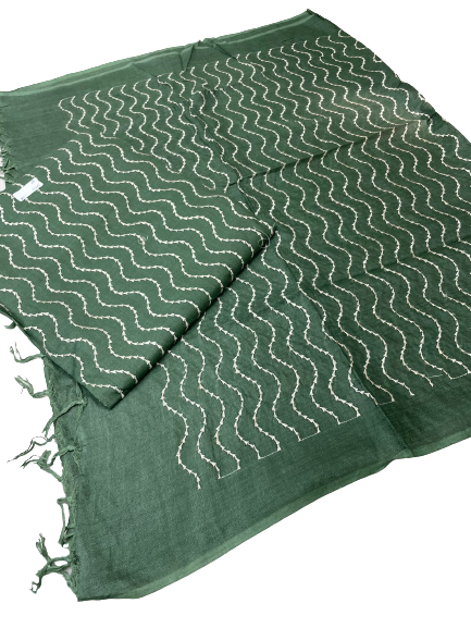 Linen embroidery suit SILK ZONE