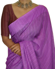 Fancy soft silk stripe saree SILK ZONE