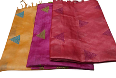Tussar silk embroidery dupatta SILK ZONE
