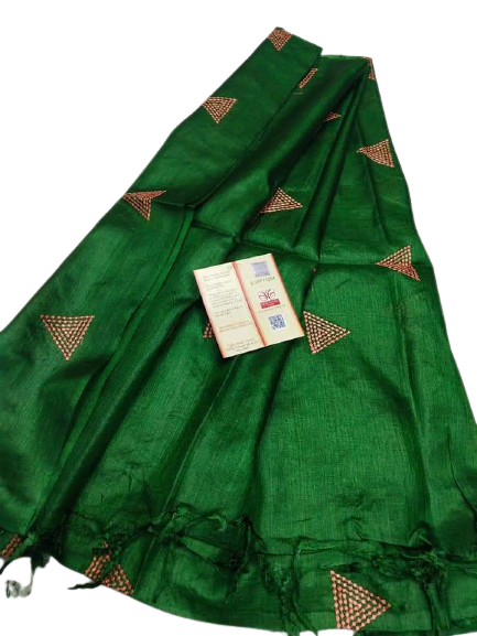 Tussar silk embroidery dupatta SILK ZONE
