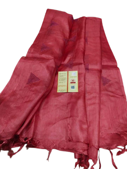 Tussar silk embroidery dupatta SILK ZONE