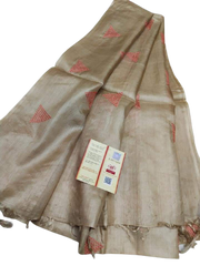 Tussar silk embroidery dupatta SILK ZONE