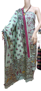 Cotton khadi madhubani suit SILK ZONE