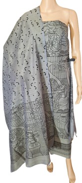 Cotton khadi madhubani suit SILK ZONE
