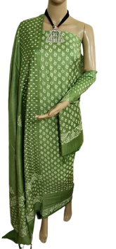 Soft silk hand block print suit PTS