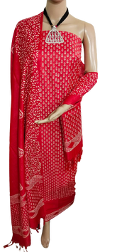 Soft silk hand print suit PTS