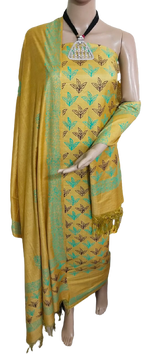 Soft silk hand block print suit SILK ZONE