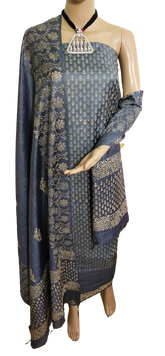 Soft silk hand block print suit PTS