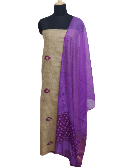 Handloom embroidery suit SILK ZONE
